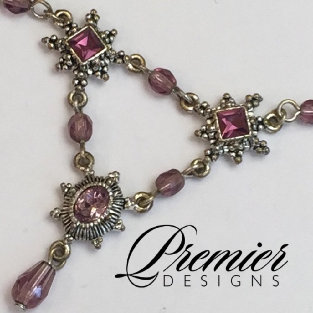 Premier Designs Violet Lace Necklace